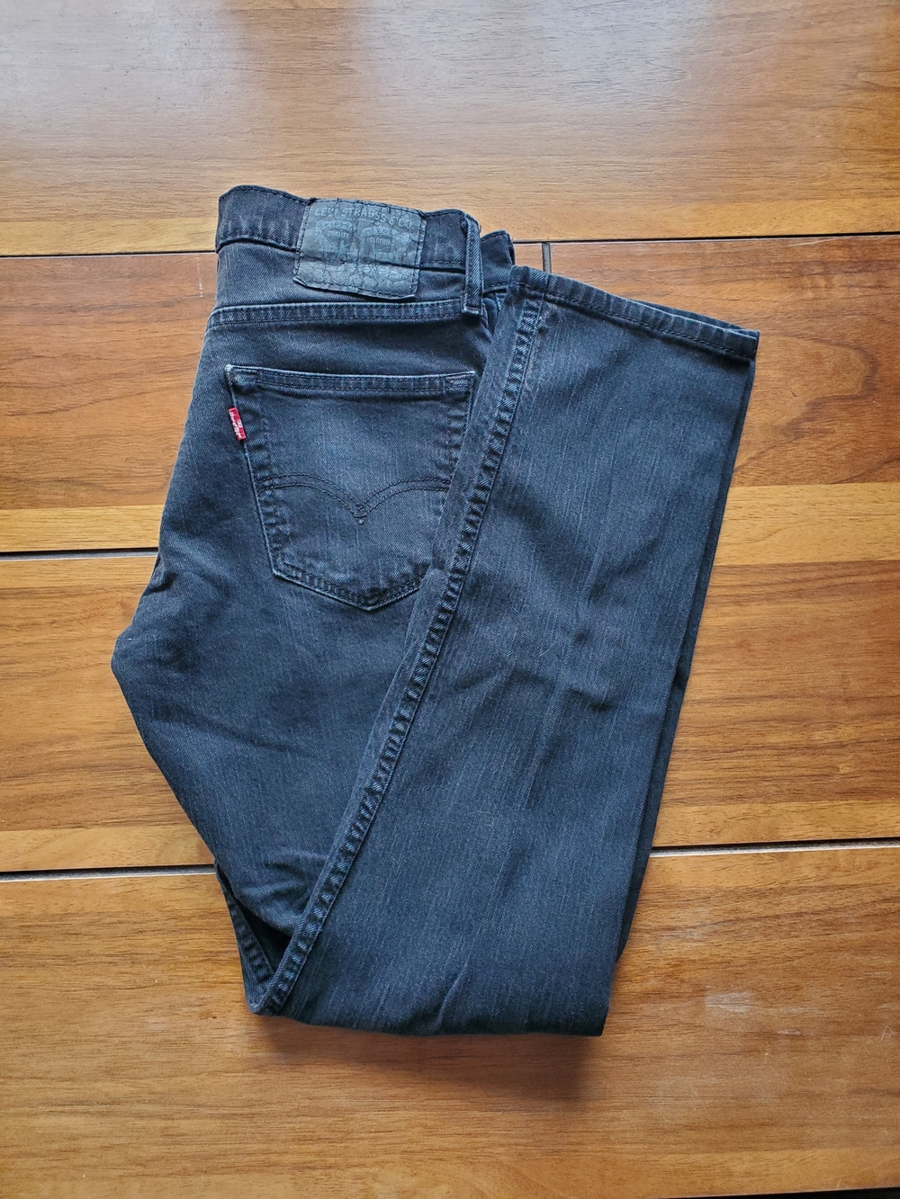 Levi's Men's Slim Jeans in Washed Black Denim
